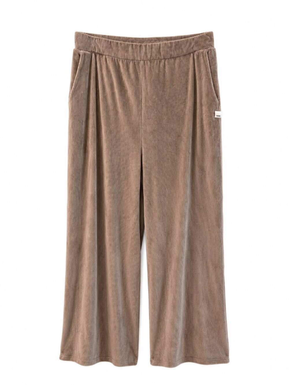 Vuori Haven Wide-Leg Pant Size Large Brown Taupe Ribbed Velour Lounge Pants L
